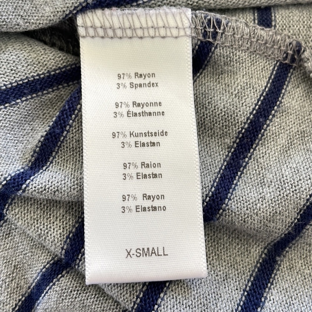 Project Social T gray blue striped racerback tank size XS - Picture 9 of 9